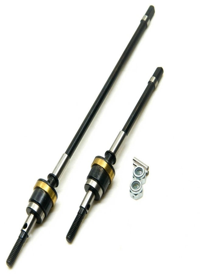 Que-T Heavy Duty Steel Front CVD Drive Shaft Set for 1/10 Axial Wraith 90018 RC Truck - Image 3